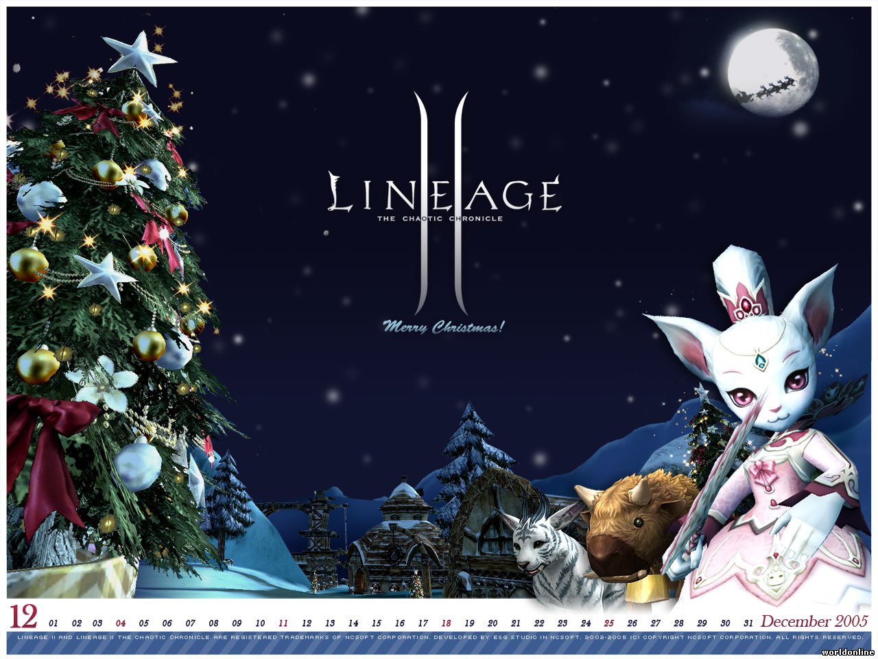 Декабрь 2005. Lineage 2 новый год. С новым годом Lineage 2. Рождество Lineage. С новым годом ла2.